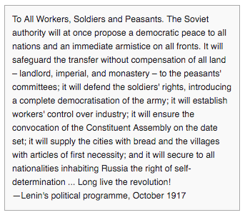 Lenin's political programme