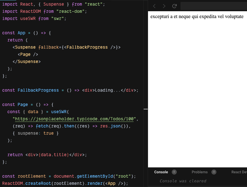 Use SWR with React Suspense – Josoroma